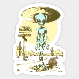 Alien Uranus Sticker